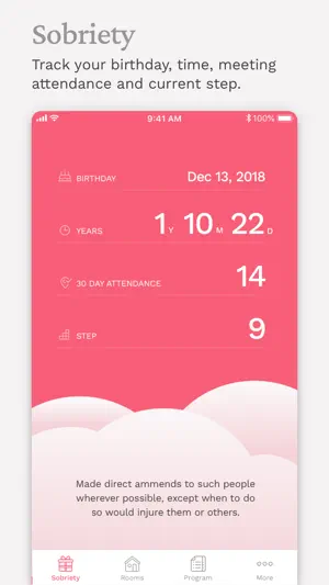Pink Cloud: AA Meeting Finder screenshot 4