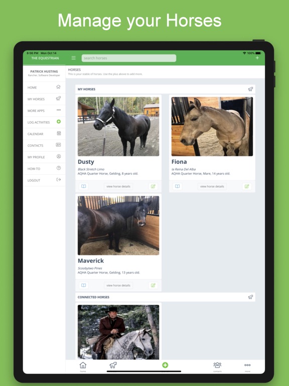Equestrian App iPad screenshot 2 - Sports app