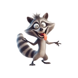 Goofy Raccoon Stickers