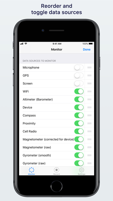 Gathered: Sensors and Metadata iPhone screenshot 5 - Utilities app