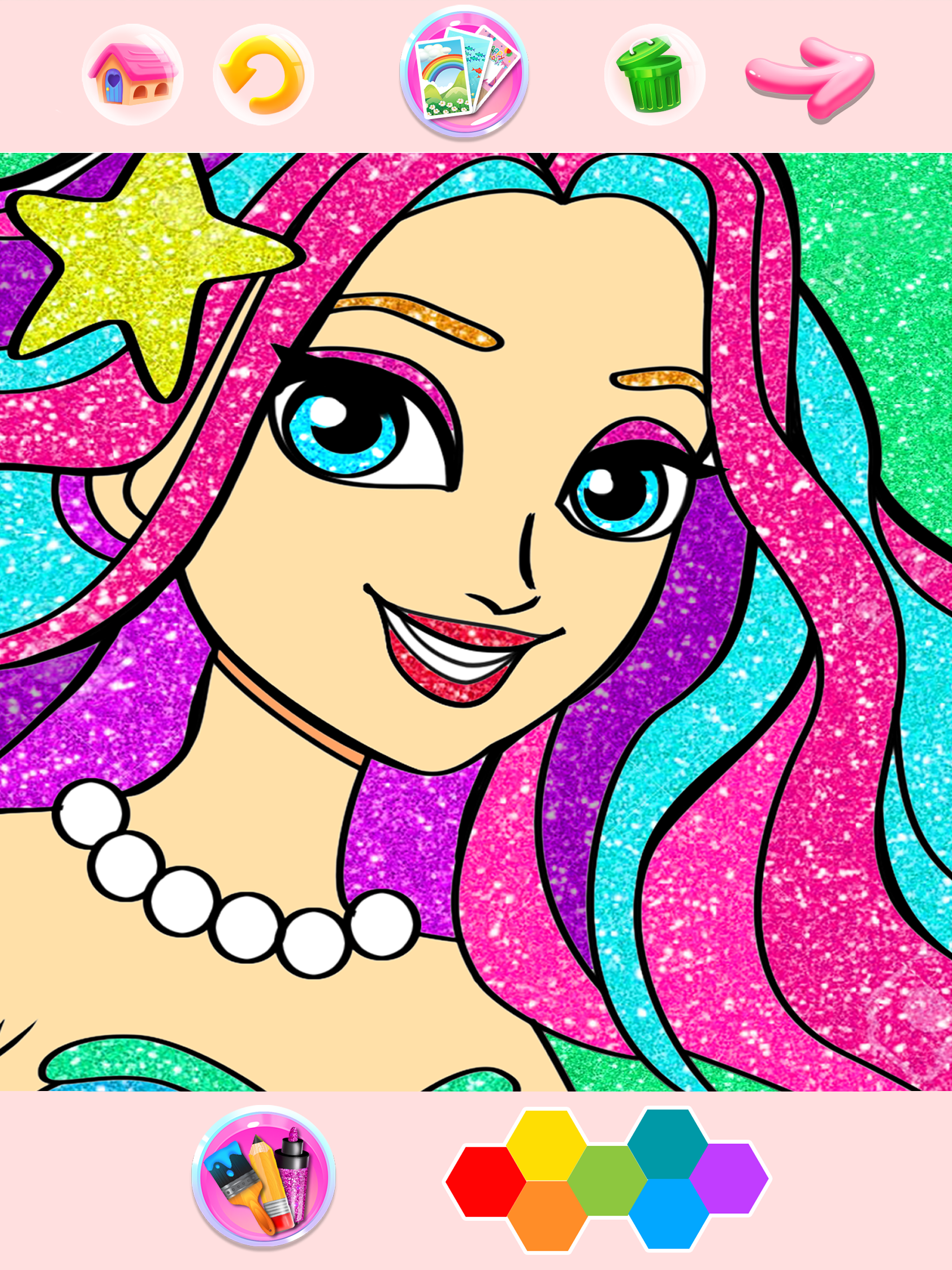 Rainbow Glitter Coloring Book screenshot 11