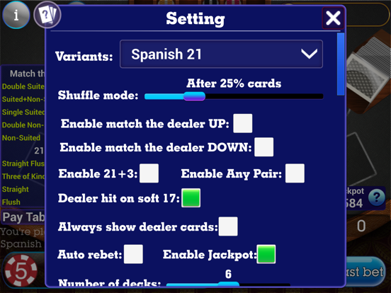 Screenshot #6 pour Spanish Blackjack 21