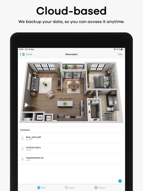 Unit: Notes, Todos, Lists iPad screenshot 6 - Productivity app