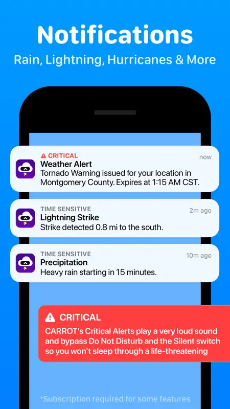 CARROT Weather: Alerts & Radar screenshot 5 of 10