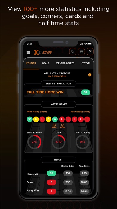 Screenshot #3 pour XBet Edge: Football Statistics