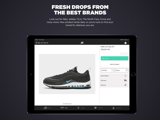 JD Sports iPad app afbeelding 2
