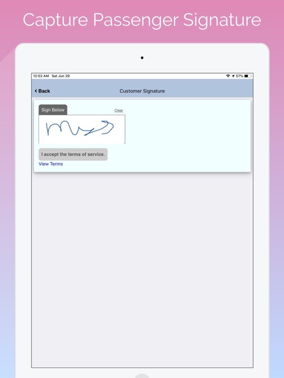 LimoWiz Driver App (LWD) iPad screenshot 6 - Travel app
