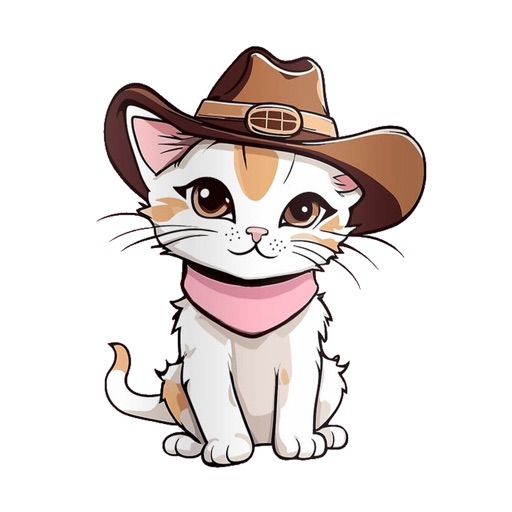 Kitten Cowboy Stickers