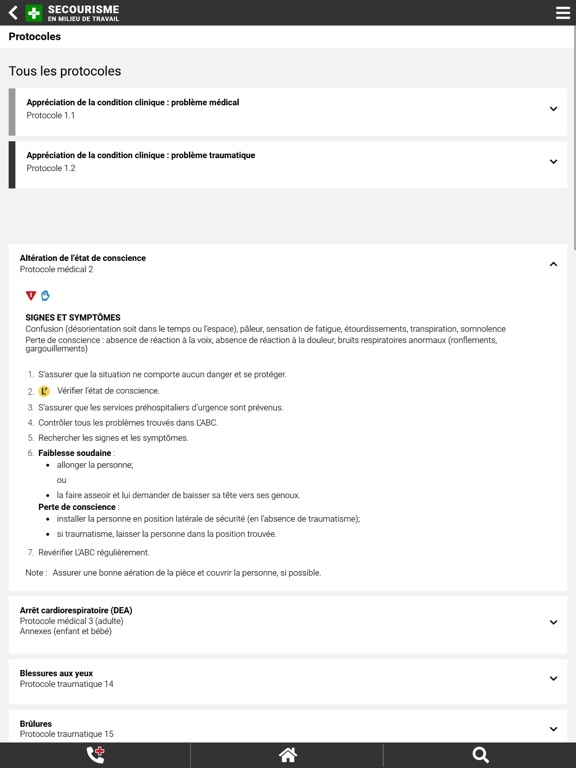 Secourisme - Milieu de travail iPad screenshot 4