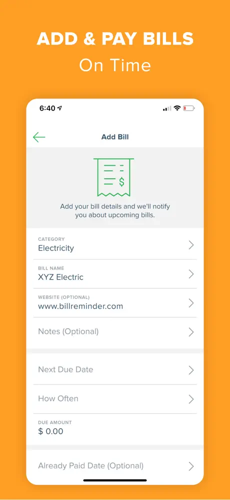 Bill Organizer