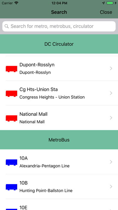 MetroTransit DC Screenshot