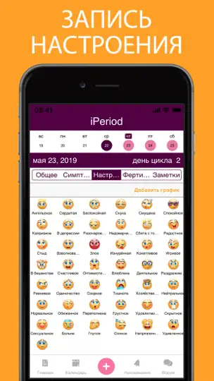 Скриншот IPeriod Lite Менструальный тре на iPhone 6