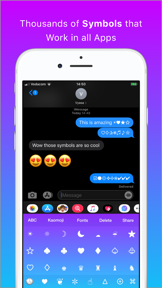 Cool Symbols Keyboard & Fonts screenshot