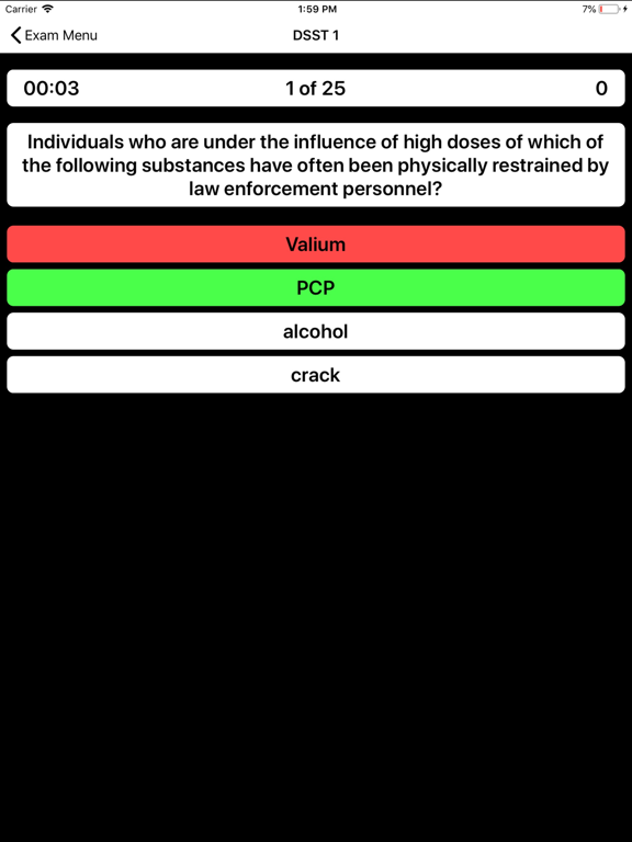 DSST Substance Abuse Prep iPad screenshot