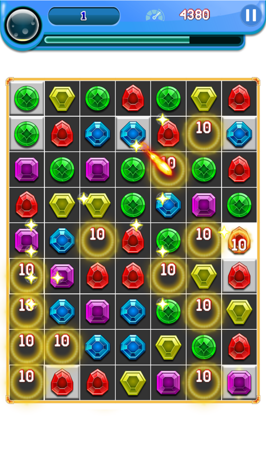 #3. Magic Gems - Match 3 Puzzles (iOS) By: ZIROTEK Corp.