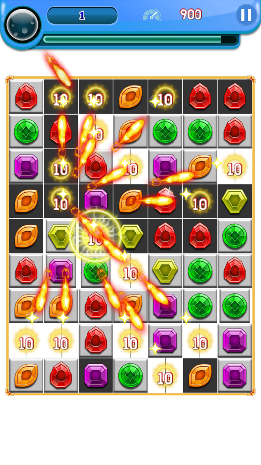 #4. Magic Gems - Match 3 Puzzles (iOS) By: ZIROTEK Corp.