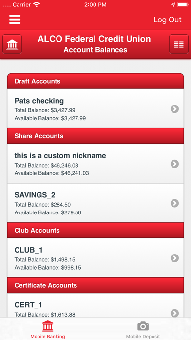 Alco Federal Credit Union Screenshot