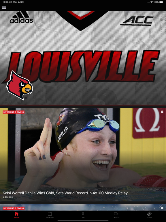 Louisville Cardinals iPad screenshot 1 - Sports app