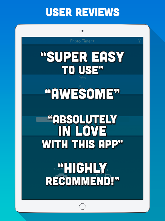 Photo Timer+ iPad screenshot 4 - Photo & Video app