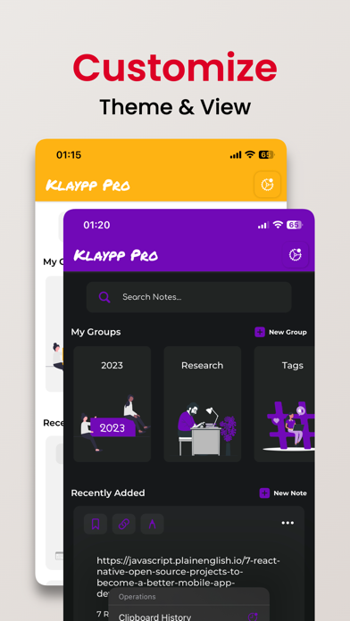 Klaypp : Copy-Paste Management Screenshot