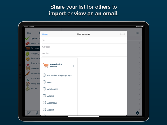 My Lists iPad screenshot 7 - Productivity app