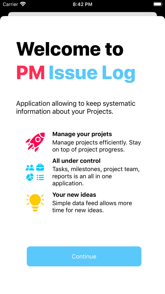 #1. PM Issue Log (iOS) Podle: Mykhailo Bondarenko