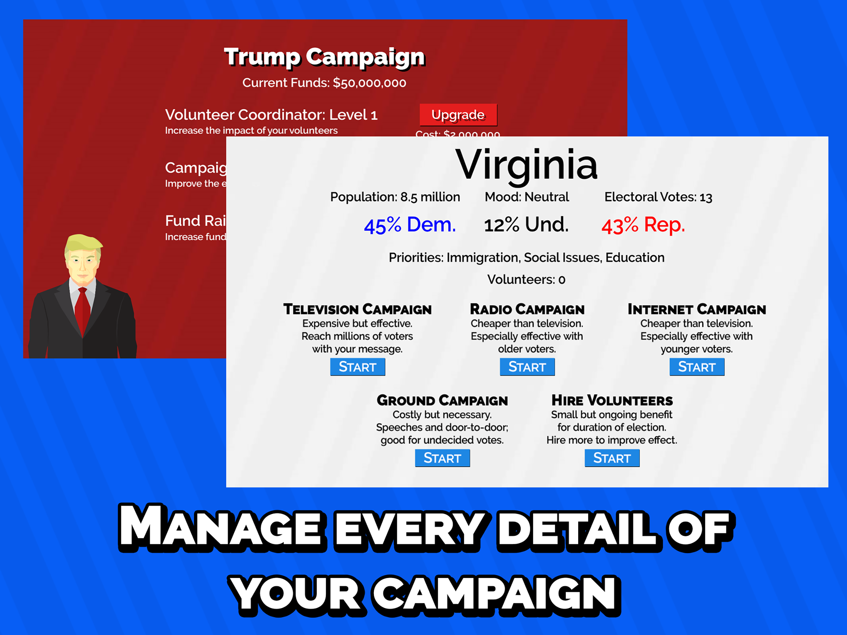 Campaign Manager Election Game