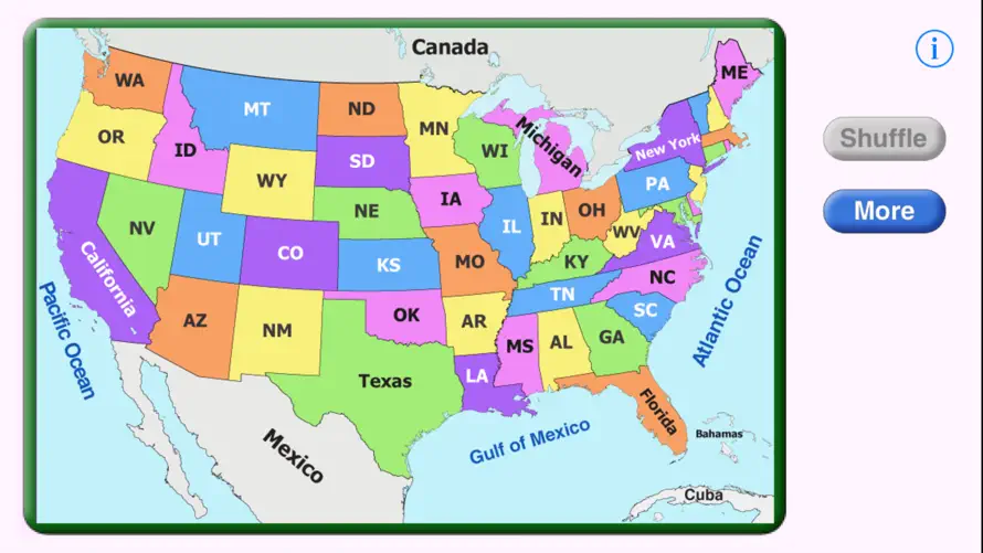 United States Puzzle screenshot 1