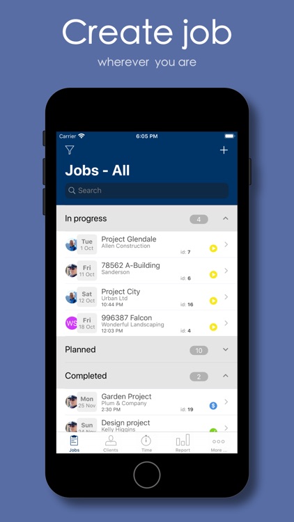 Jobbile Time and Work order