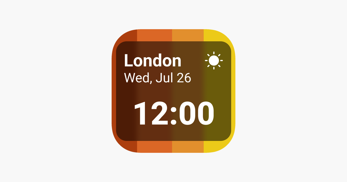  world clock widget timezone on the app store