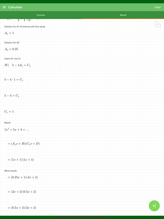 ‎Factoring Quadratics PRO Screenshot