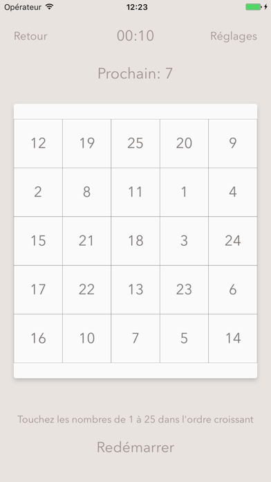 Screenshot #3 pour Table de Schulte