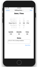 My Blood Pressure Journal screenshot