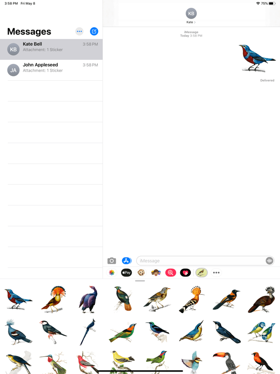Screenshot #4 pour Vintage Bird Stickers