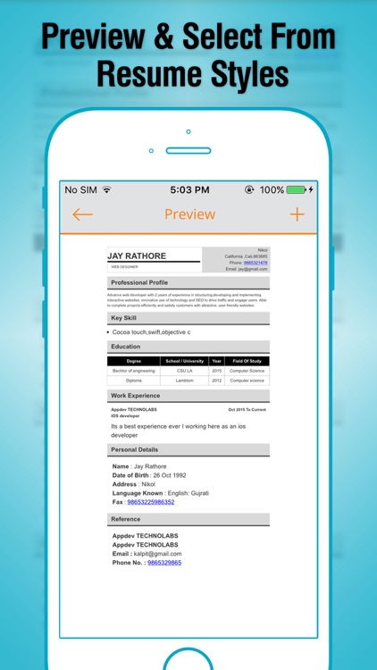 Resume Builder :Easy CV Maker screenshot-3