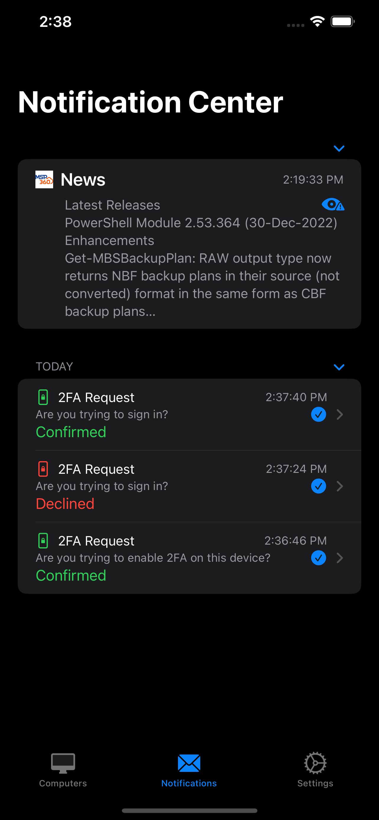 MSP Control