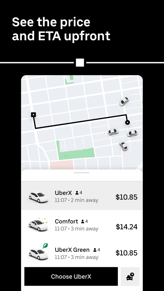 #5. Uber - Request a ride (iOS) Podle: Uber Technologies, Inc.