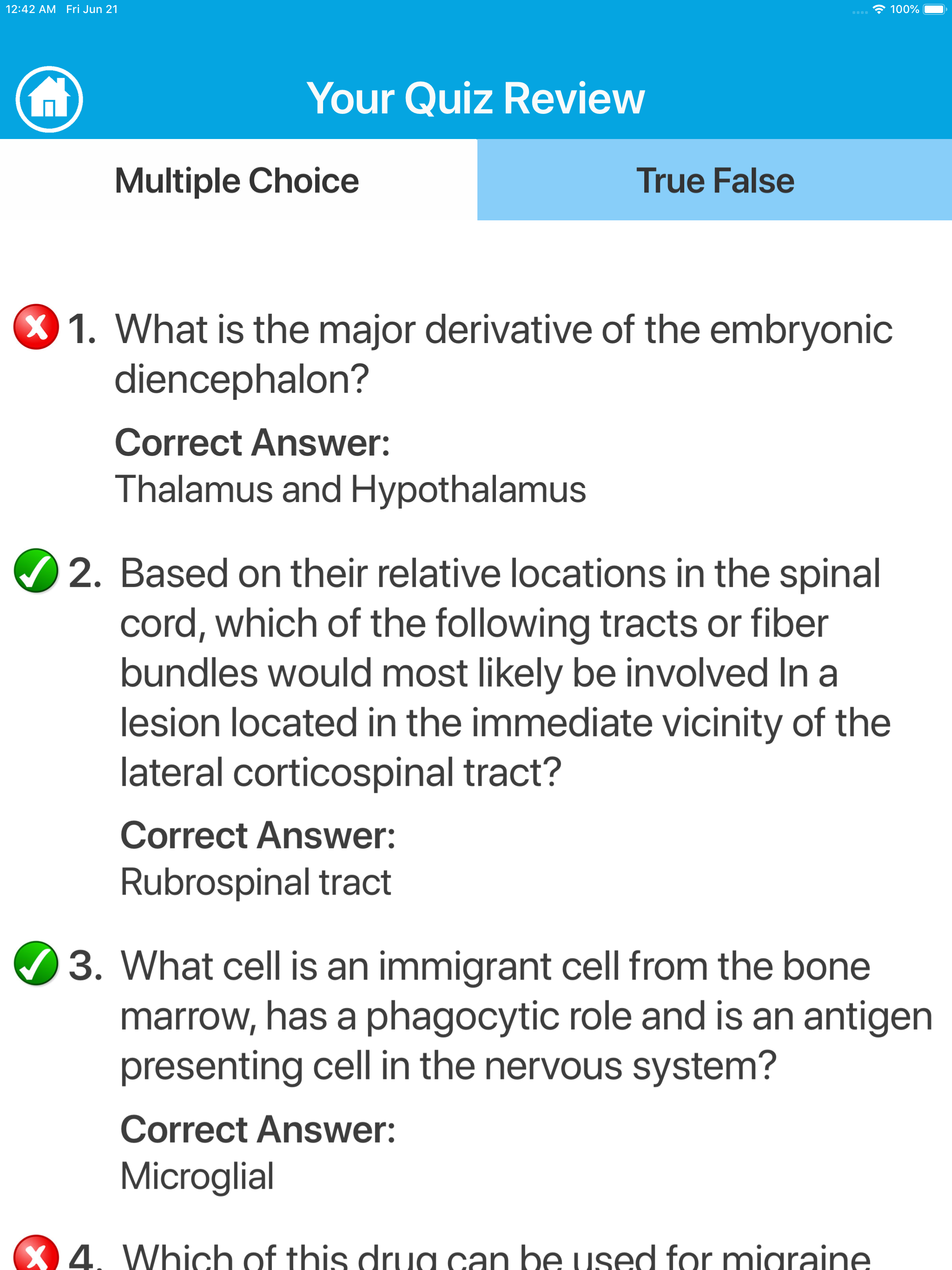 Neurology Quiz screenshot 9