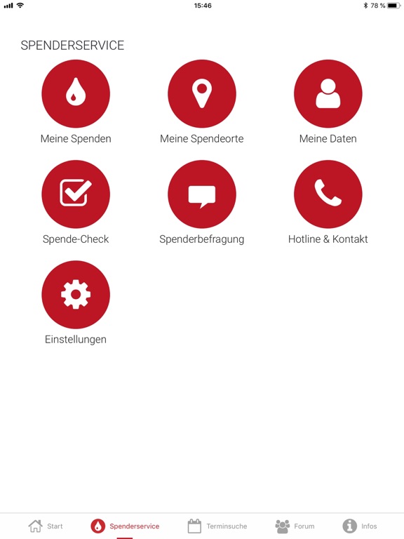 Blutspende iPad screenshot 4