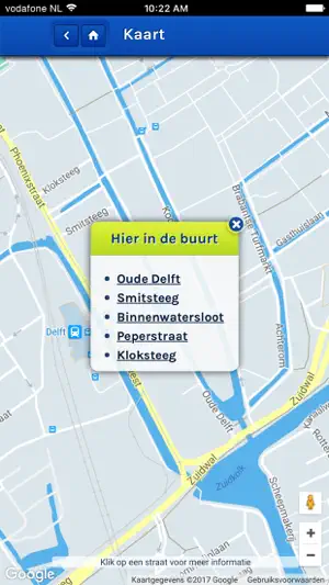 Straatnamen van Delft screenshot 2