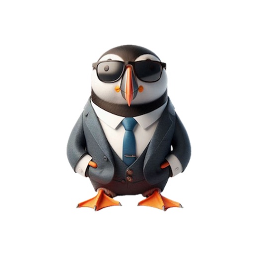 Well-Dressed Puffin Stickers