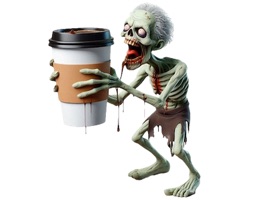 Coffee Zombie Stickers