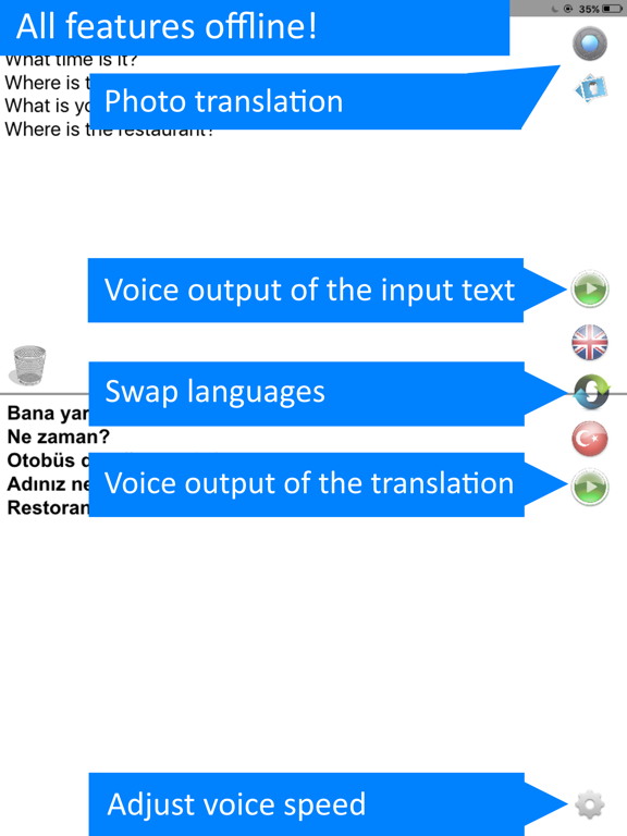 Screenshot #4 pour Offline Translator Turkish Pro