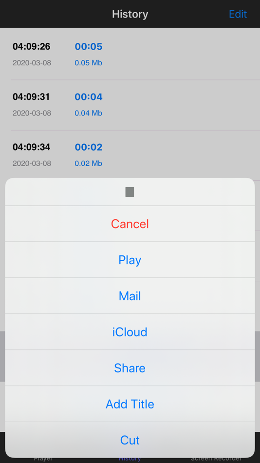 #4. Voice Recorder,Screen Recorder (iOS) Podle: Milad Fakhr
