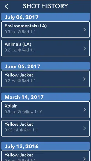 Visionary Allergy Tracker screenshot 2