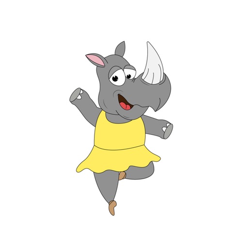 Rhino Ballet Stickers