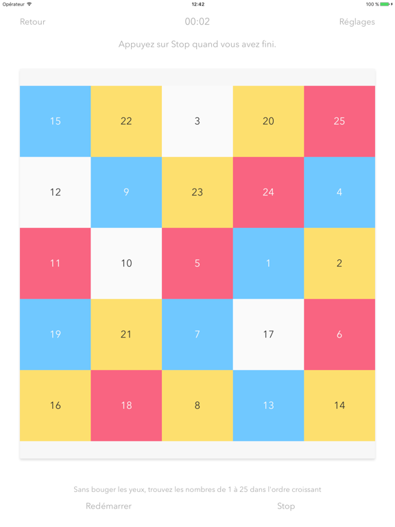 Screenshot #4 pour Table de Schulte