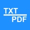 Txt file to PDF file