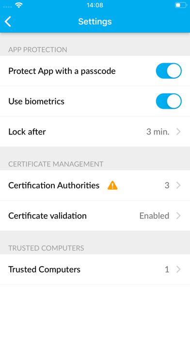 SystoLOCK Companion Screenshot