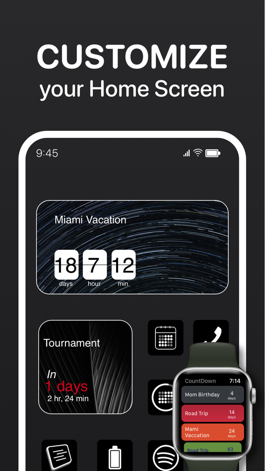 #2. Countdown widget : Day Counter (iOS) Oleh: Amit Verma
